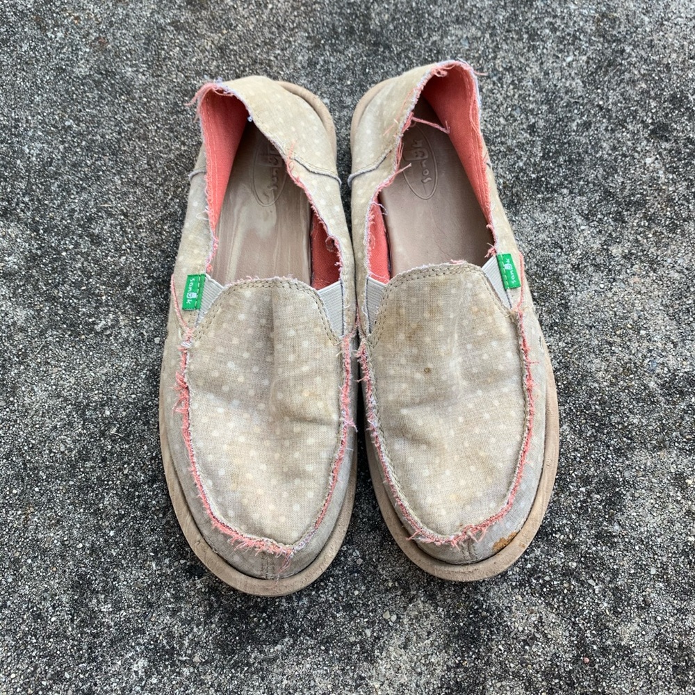 Sanuk Donna Slides, Polka Dotted Tan